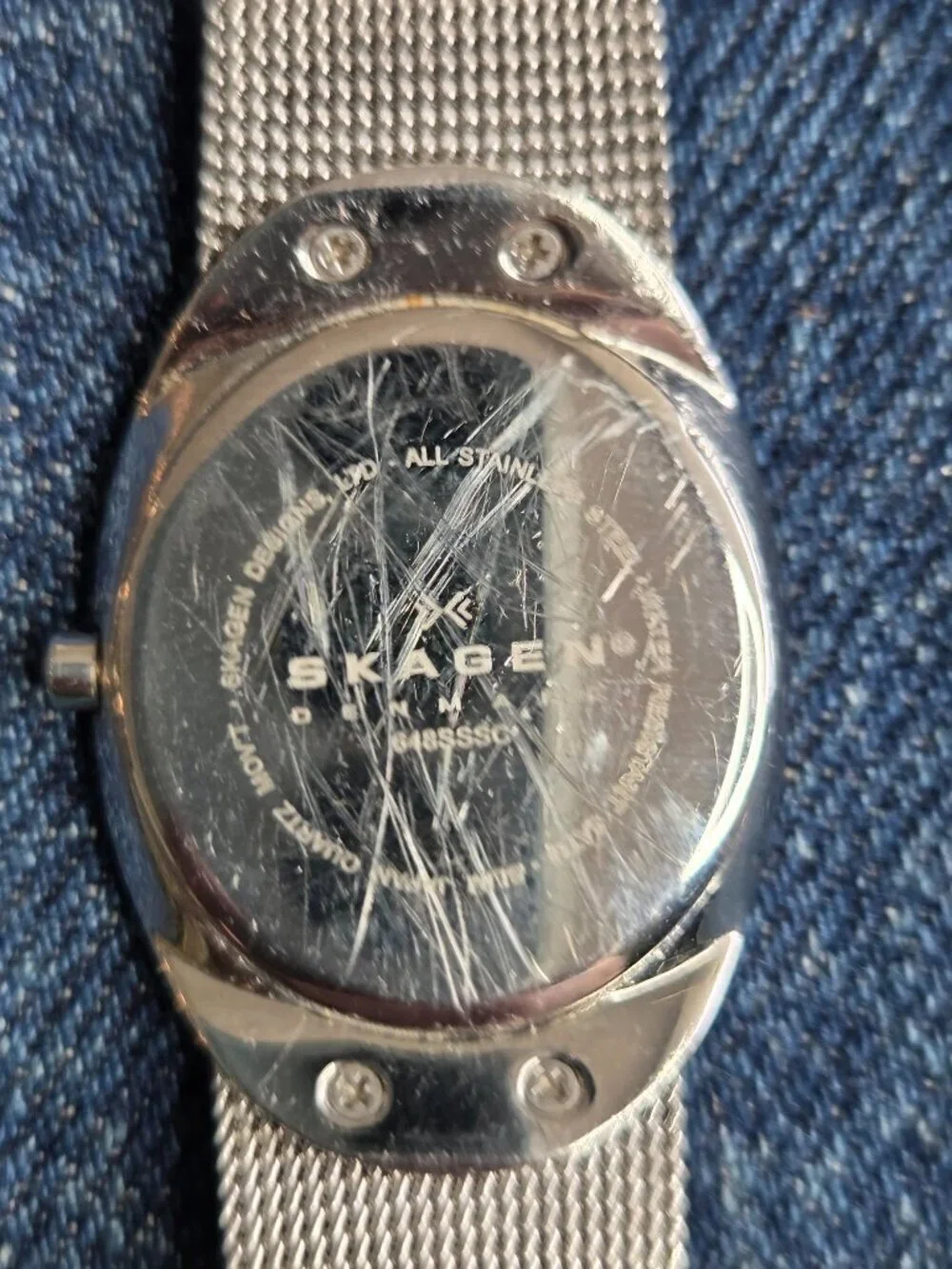 Women's - Skagen Denmark Watch with Steel Mesh Band and 12 Stones - new battery